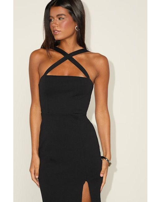 Lulus Black Rumi Sleeveless Column Midi Dress