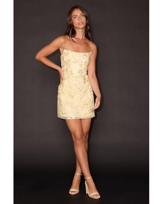 Lulus Black Macario 3D Floral Embroidered Mini Dress