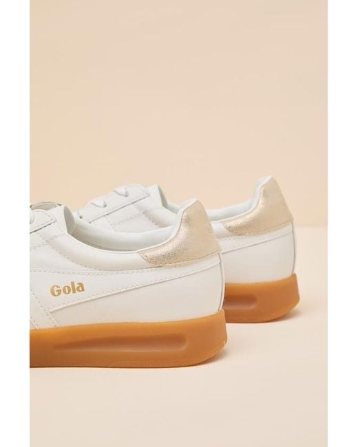 Gola Natural Stadia And Leather Lace-Up Sneakers