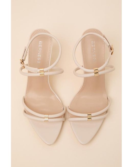 Lulus Natural Baila Ankle Strap High Heel Sandals