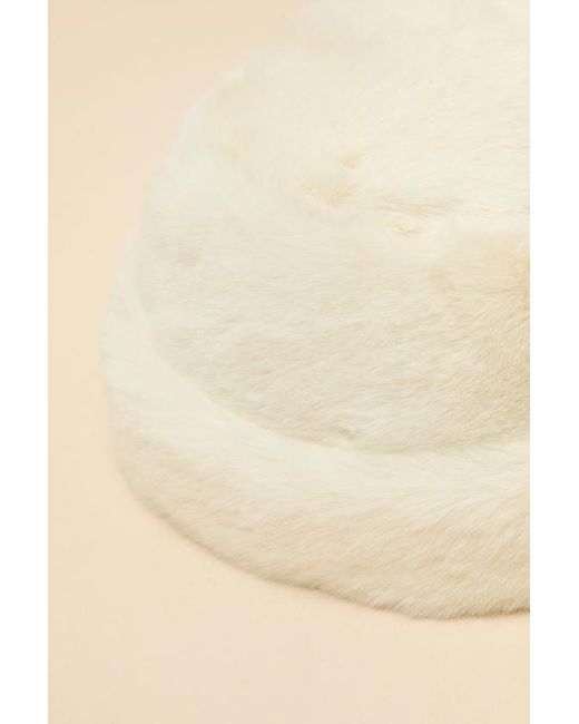 Lulus Natural Omoka Faux Fur Cloche Hat