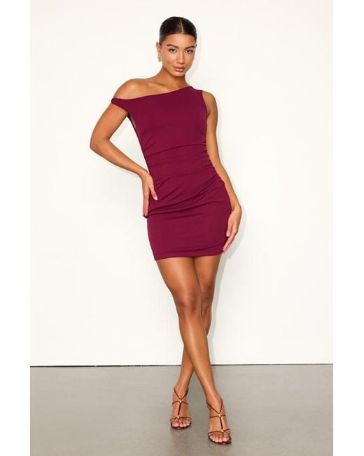 Lulus Red Becca Twisted One-Shoulder Mini Dress