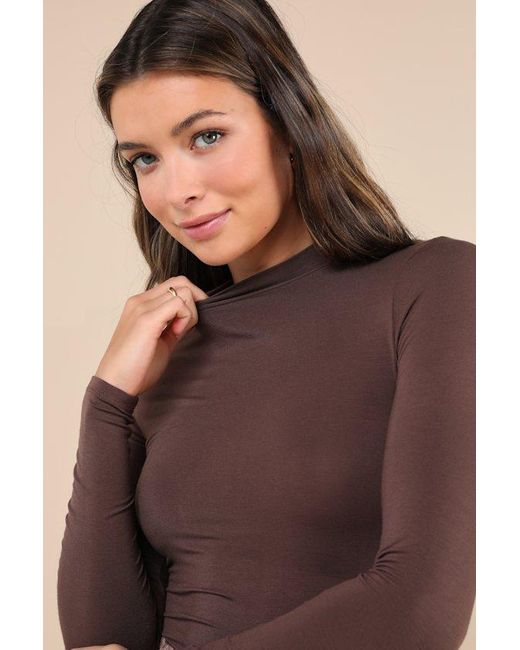 Lulus Brown Anything Is Posh-Ible Top
