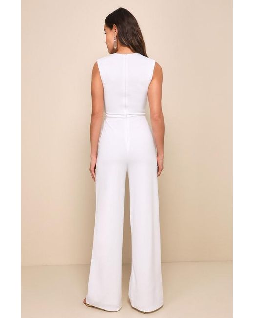 Lulus Natural Enticing Endeavors Jumpsuit