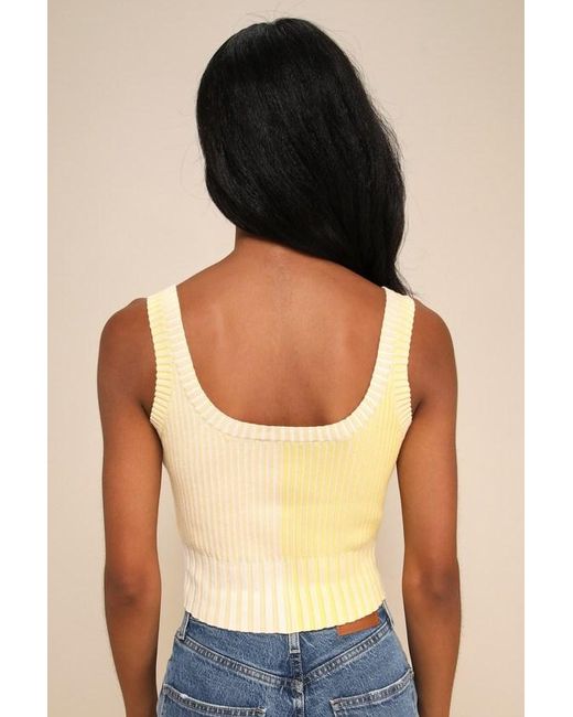 Lulus Black Made To Be Mod Color Block Ribbed Cropped Tank Top
