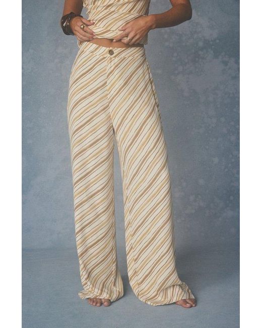 Lulus Blue Vanna And Striped Wide-Leg Pants
