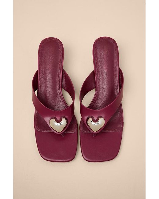 Lulus Pink Janae High Heel Thong Slide Sandals
