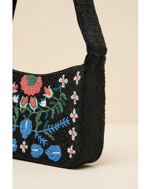 Lulus Blue Raadha Multi Beaded Shoulder Bag