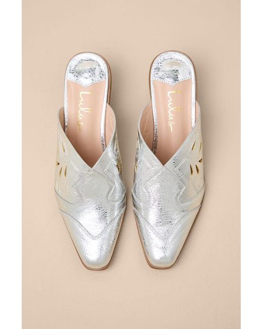 Lulus Blue Armina Western Mule Pumps