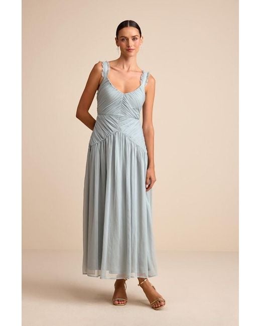 Lulus Multicolor Laufey Pleated Drop Waist Midi Dress