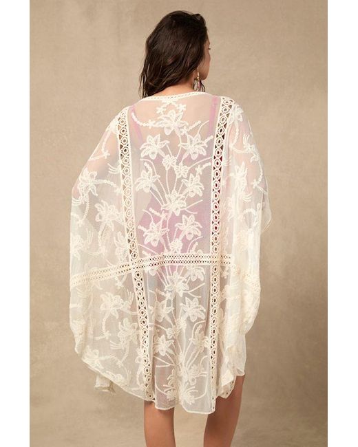 Lulus Pink Katalia Sheer Embroidered Swim Cover-Up