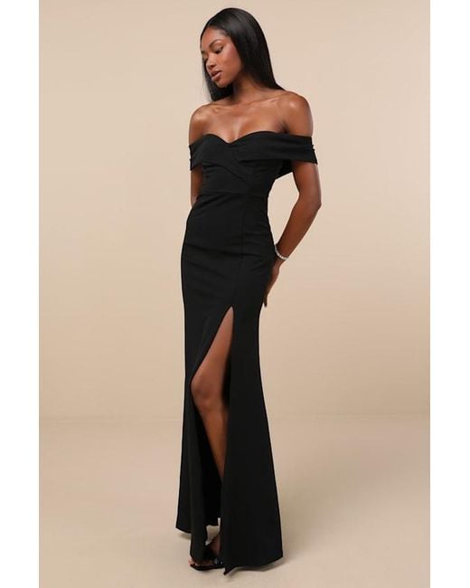 Lulus Natural Song Of Love Off-The-Shoulder Maxi Dress