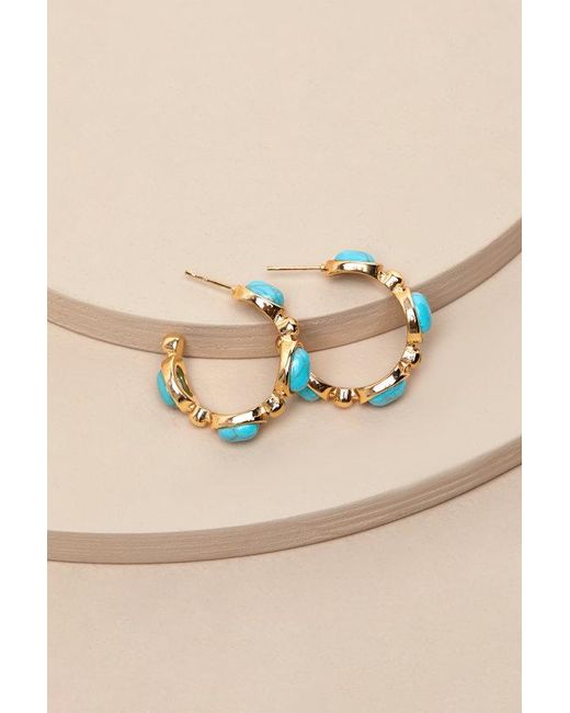 petit moments Metallic Bari Hoop Earrings