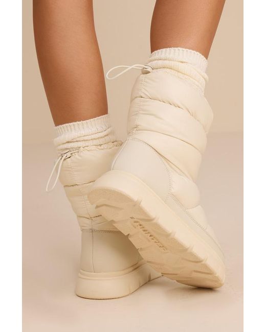 Hunter Natural Maribel Waterproof Insulated Puffer Mid-Calf Boots