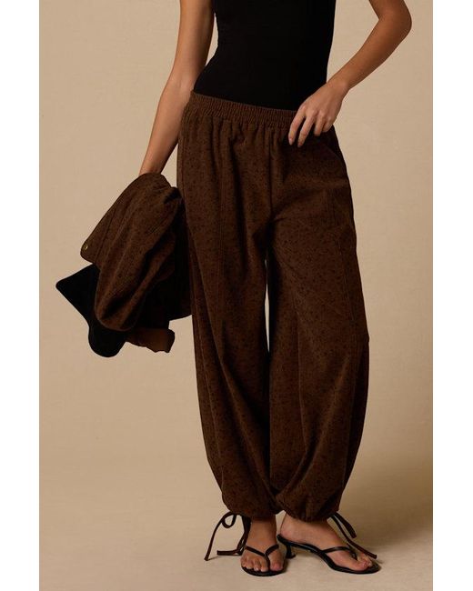 Lulus Natural Ashcraft Floral Corduroy Pants