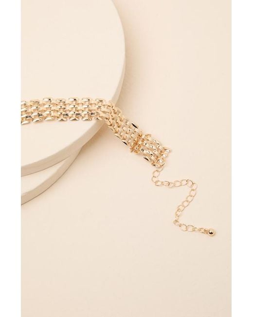 Lulus Brown Briley Panther Link Choker Necklace
