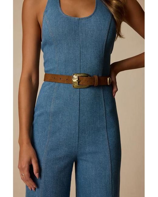 Lulus Blue Lilla Suede Belt