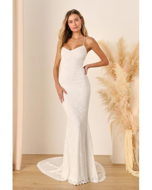 Lulus Natural Perfectly Beloved Lace Sleeveless Lace-Up Maxi Dress
