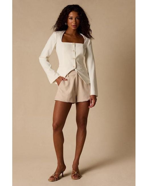 Lulus Natural Deney High-Rise Shorts