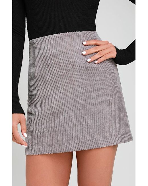 Lulus Black High Class Corduroy Mini Skirt