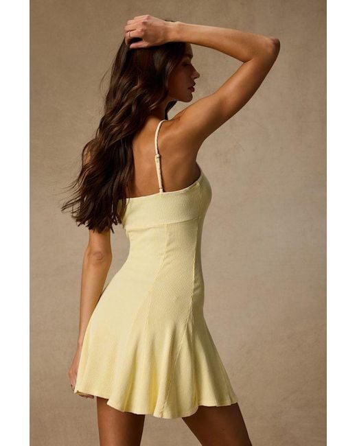 Lulus Natural Simply Pretty Washed Ribbed Pleated Sleeveless Mini Dress