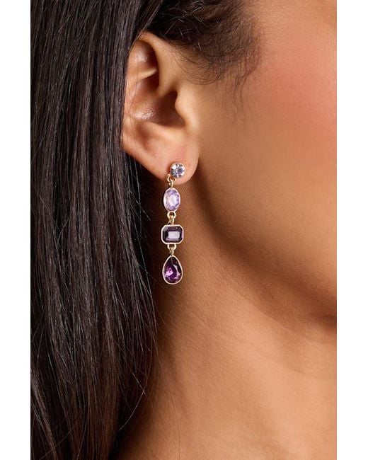 Lulus Natural Precise Radiance Rhinestone Drop Earrings