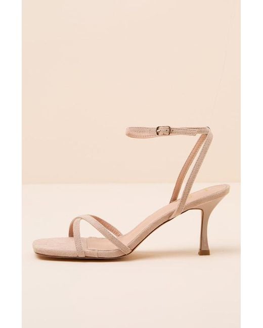 Lulus Natural Salix Light Nude Suede Ankle Strap High Heel Sandals