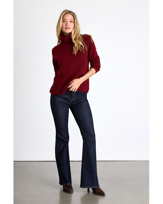 Lulus Red Found The Warmth Turtleneck Pullover Sweater