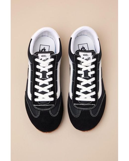 Vans Black Super Lowpro Suede Leather Sneakers
