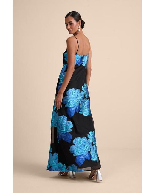 Lulus Yavanna And Floral Jacquard Shift Maxi Dress in Blue | Lyst Lulus Yavanna And Floral Jacquard Shift Maxi Dress in Blue | Lyst