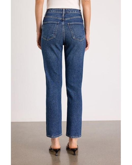 Just Black Blue Forever A Trend Dark Wash High-Rise Mom Jeans