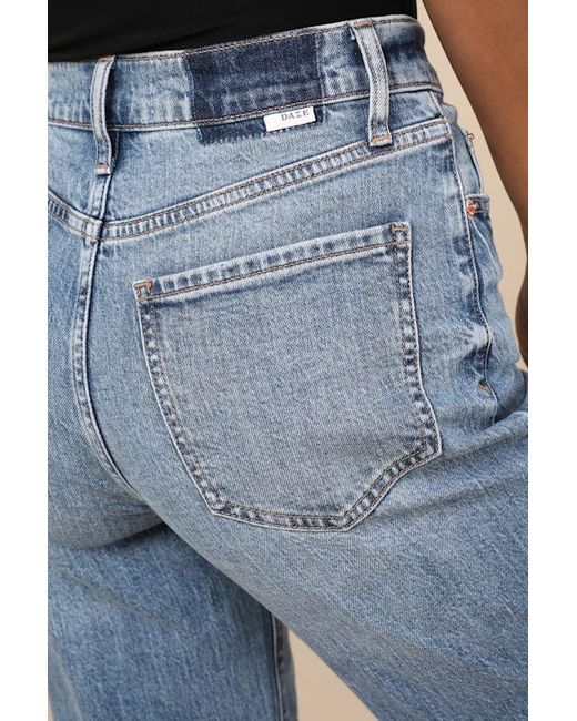 Daze Denim Blue Sundaze Light Wash Denim High-Rise Straight Leg Jeans