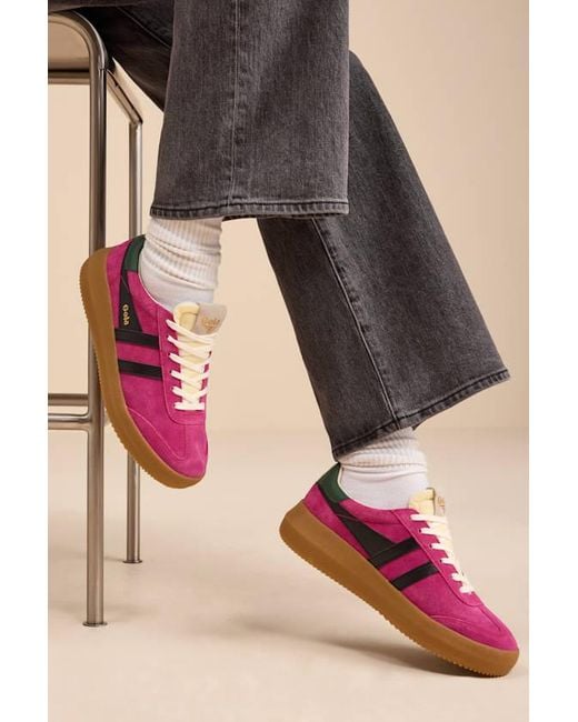 Gola Blue Athena And Suede Leather Sneakers
