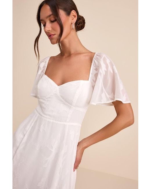 Lulus Natural Tailor Made For You Jacquard Lace-Up Maxi Dress