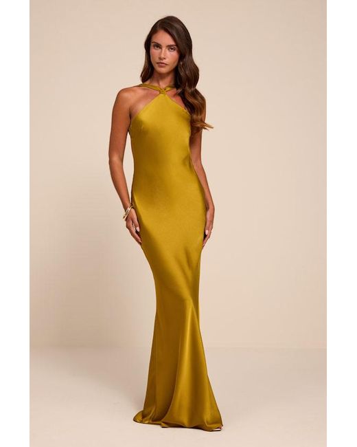 long pink dress women Women's Twisted Psyche Twist-Front Sleeve Maxi in pearl corset wedding dress Rose Gold Size:US28/UK32 Sequins Princess Dress Blue