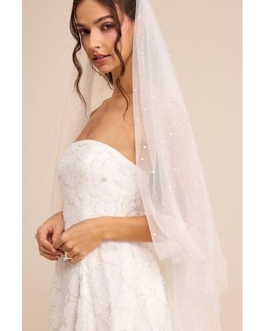 Lulus Natural Elysande Embroidered Beaded Strapless Maxi Dress
