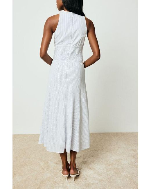 Lulus White Shya Striped Crochet Lace Midi Dress