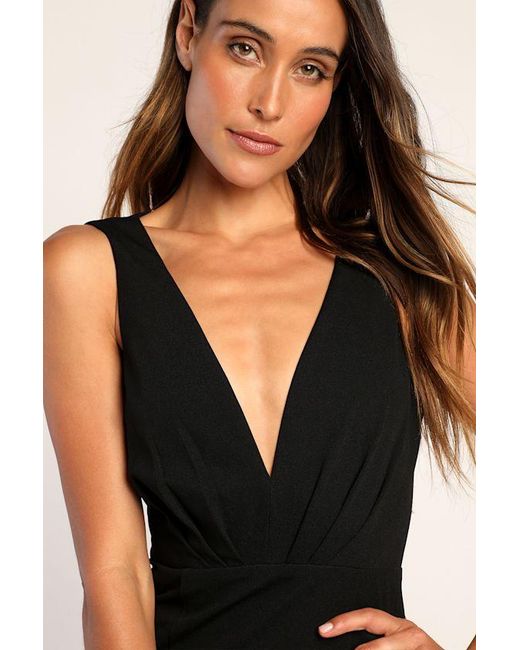 Lulus Black All For The Romance Backless Mermaid Maxi Dress