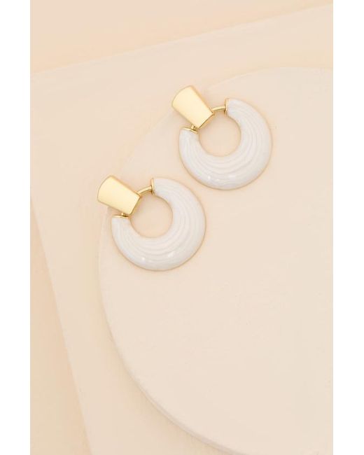 Lulus Black Alixa Geometric Drop Earrings