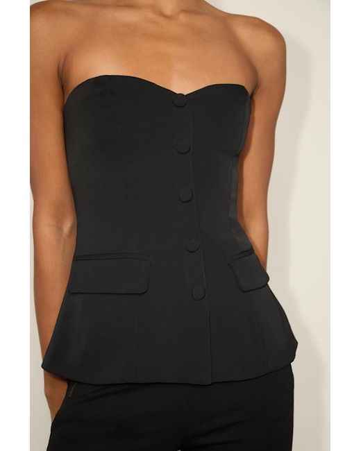 Lulus Black Kylina Ponte Knit Strapless Top