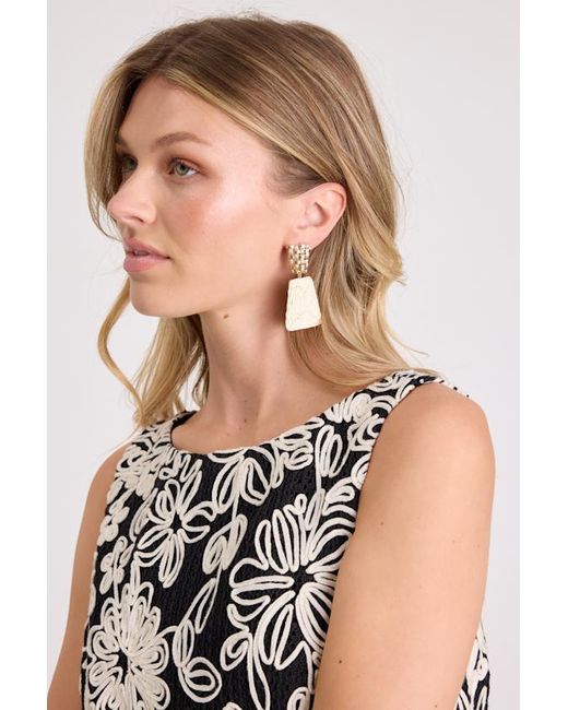 Lulus Natural Zoya Raffia Statement Earrings