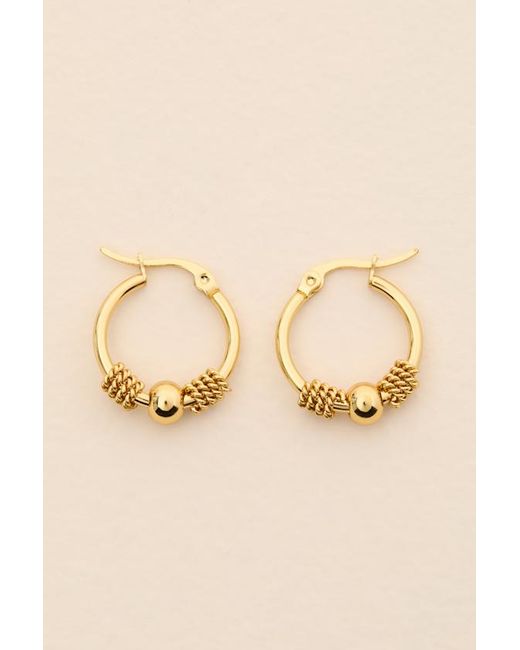Lulus Black Abney Charm Hoop Earrings