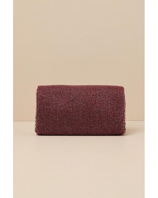 Lulus Red Lizza Rhinestone Clutch