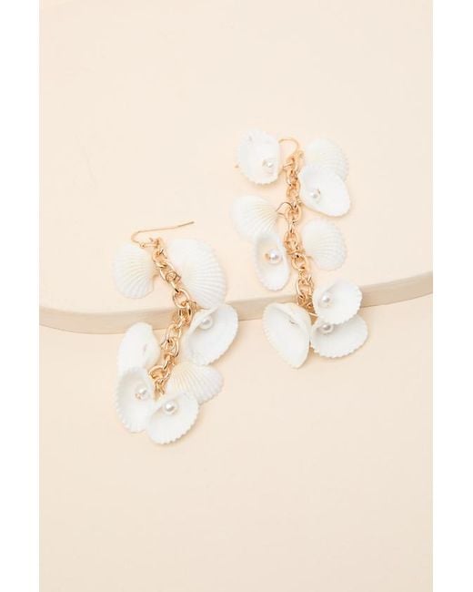 Lulus Black Montara Seashell Drop Earrings