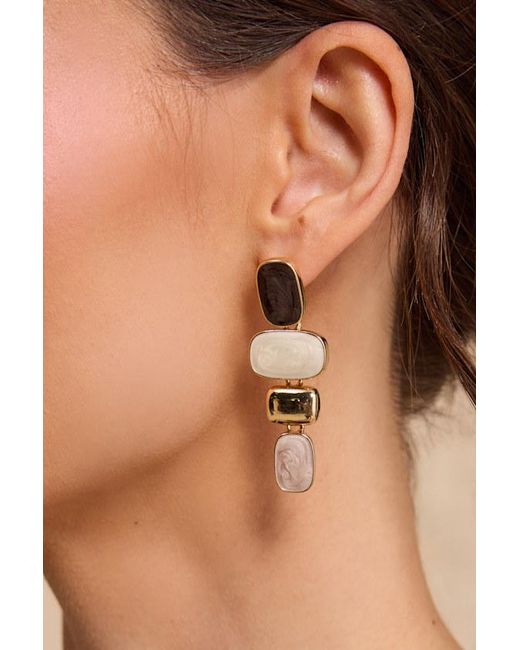 Lulus Natural Olivine Multi Stone Drop Earrings