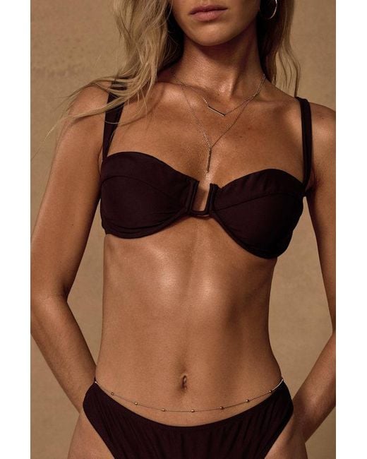 Lulus Brown Nerri Dark Underwire Bikini Top