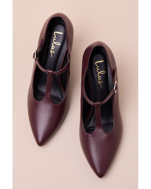 Lulus Brown Celaeno Pointed-Toe Mary Jane Pumps