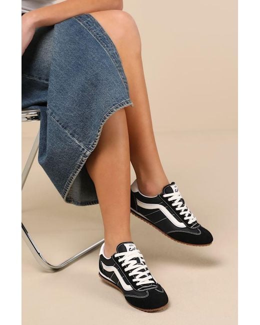 Vans Black Super Lowpro Suede Leather Sneakers