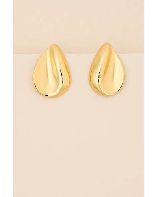 Lulus Natural Lidia Teardrop Statement Earrings