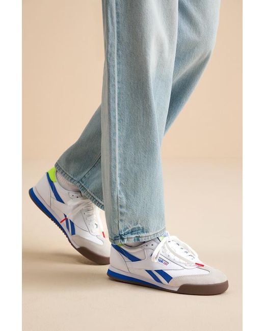 Reebok Blue Campio Xt Ftwr And Optimum Leather Sneakers